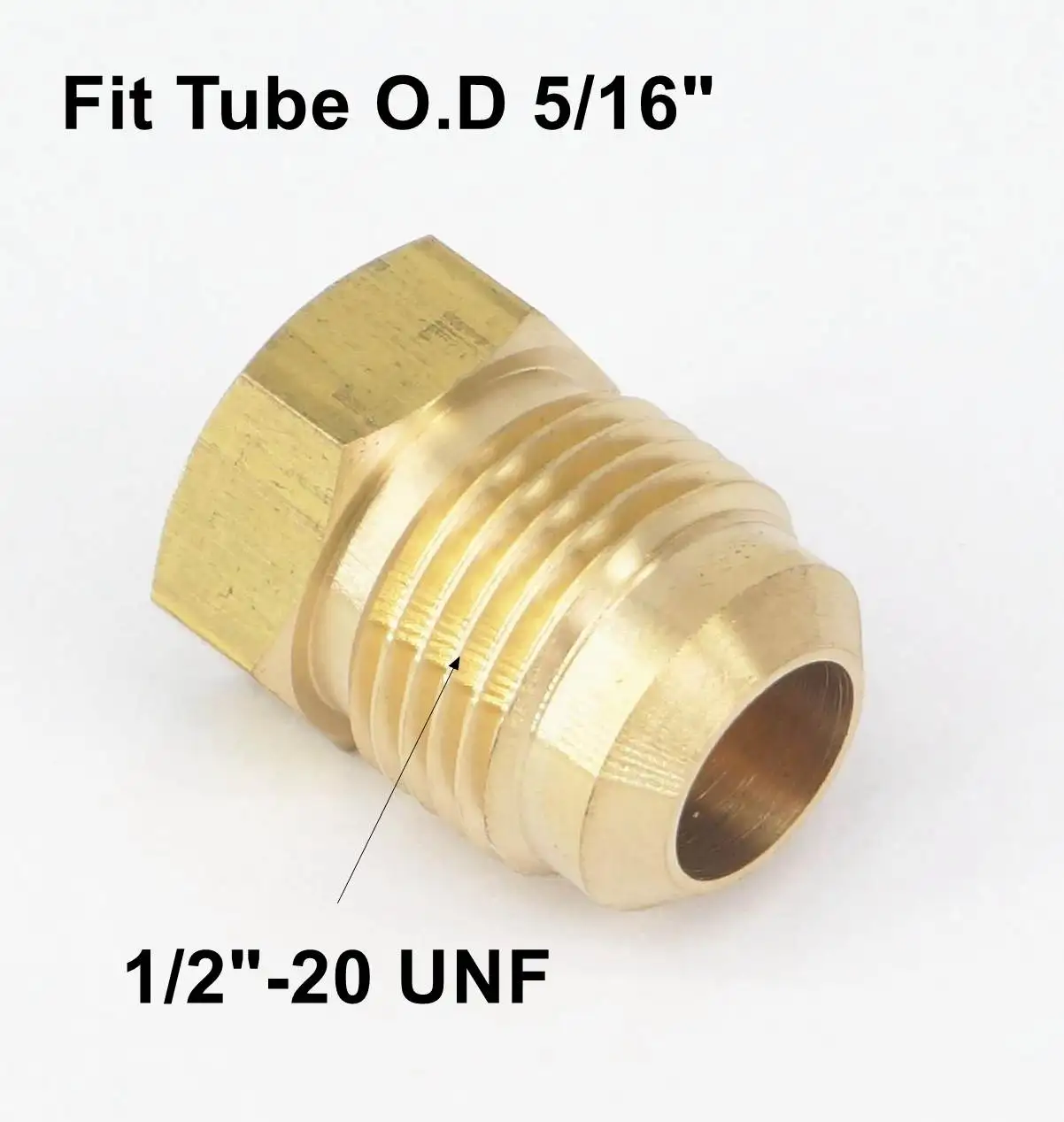 

Раструбная резьба 3/8 дюйма, 7/16 дюйма, 1/2 дюйма, 5/8 дюйма, 3/4 дюйма, UNF, штекер с шестигранной головкой, латунь, SAE, 45 градусов, соединители для труб, 1000 фунтов на квадратный дюйм