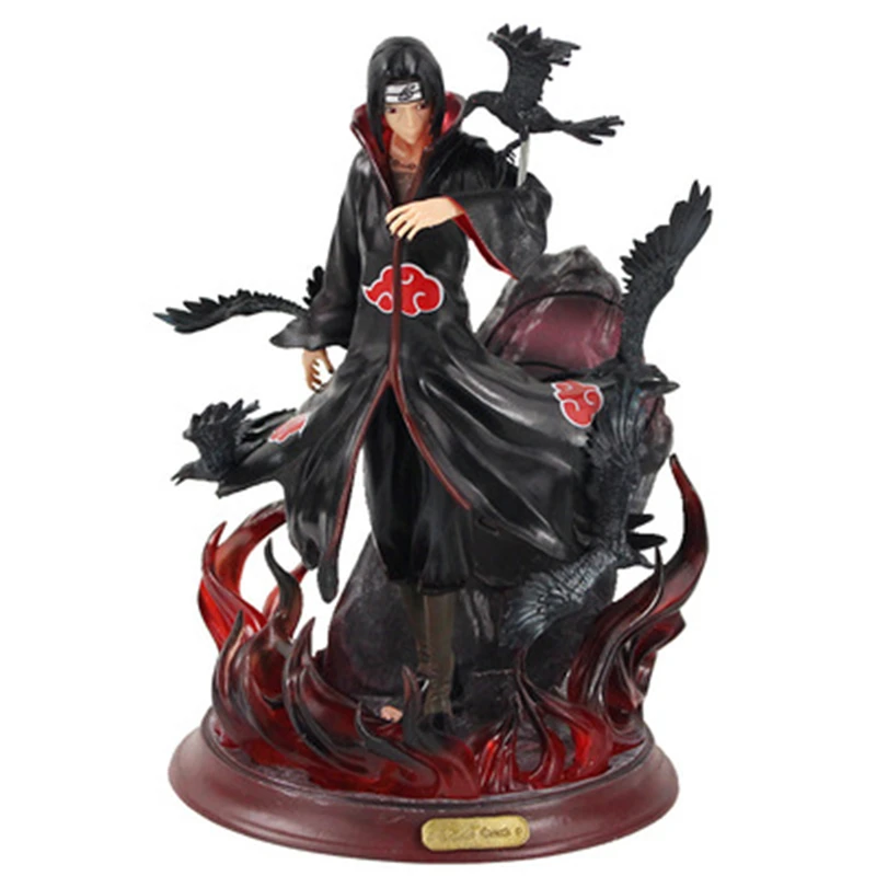 

BANDAI Anime Naruto Figure GK 29CM Uchiha Itachi Sasuke Kakashi Akatsuki Character action figure Collection model Two dimensions