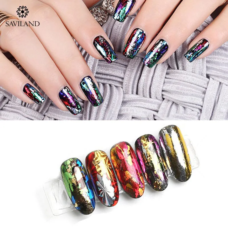 Клейкий клей для ногтей SAVILAND 7 мл стикер переноса звездного неба отмачиваемый