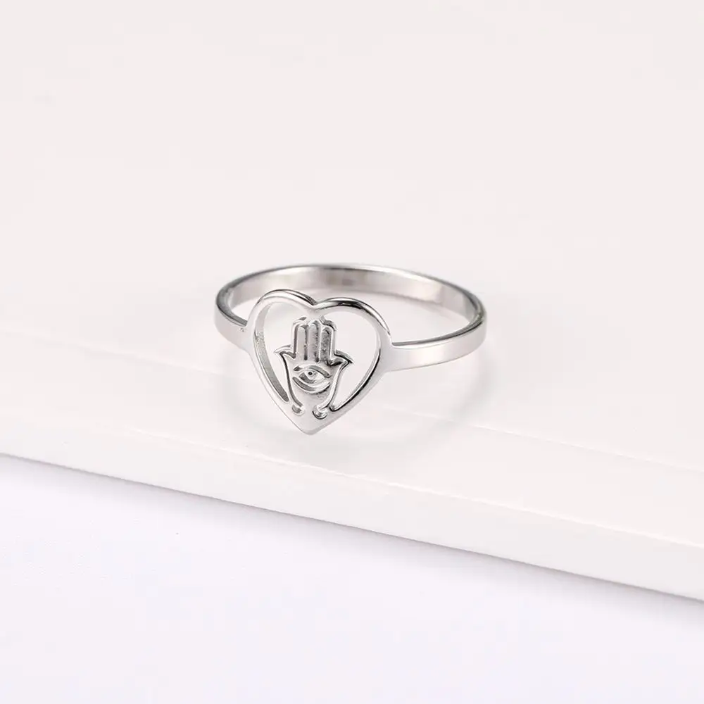 Женское кольцо из нержавеющей стали с амулетом|Кольца| |