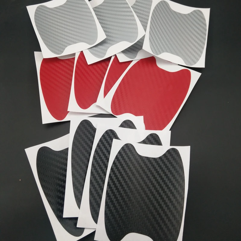 4 Автомобильная защитная пленка на дверную ручку 3D наклейка для Audi Q3 Q5 SQ5 Q7 A1 A3 S3 A4 S4