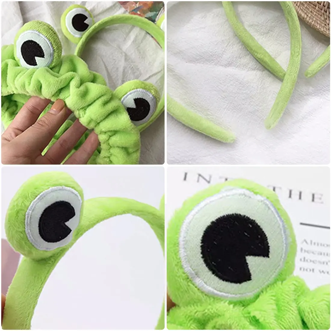 

2020 New Women Spring Headband Creative frog eye Elastic Hair Bands Soft Solid Girls Hairband Hair Accessories