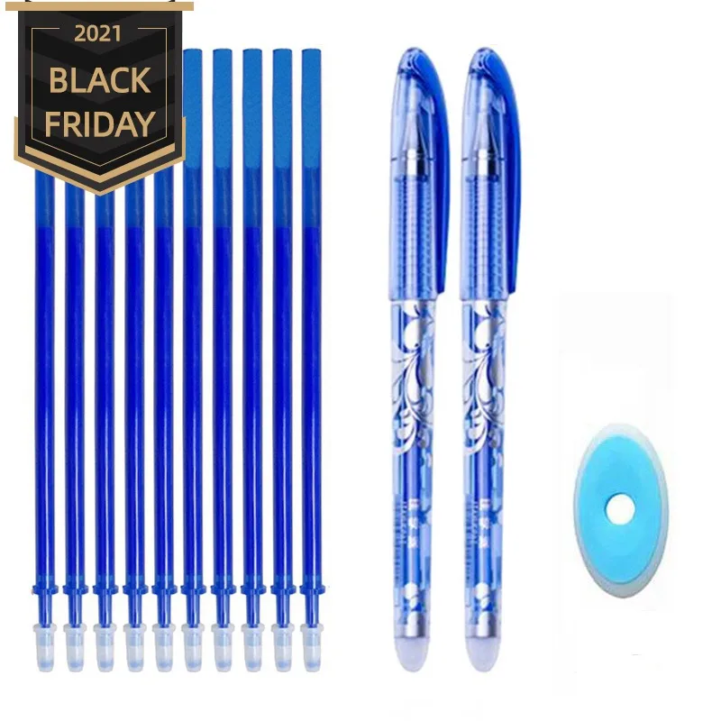 

Erasable Pen Set Washable handle Blue Black Color Ink Writing Gel Pens for School Office Stationery Supplies Exam Pens Set Gift