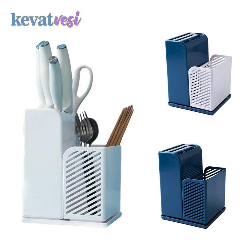

Nordic Kitchen Cutlery Storage Box Knife Stand Spoon Chopsticks Fork Holder Utensils Holder Tableware Drainer Cutlery Organizer