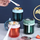 Мини термальный Ланч-бокс, пищевой контейнер с ложкой, нержавеющая сталь, Вакуумная чашка для супа, изолированный Ланч-бокс, Портативный Ланч-бокс для студентов, бэнто-бокс