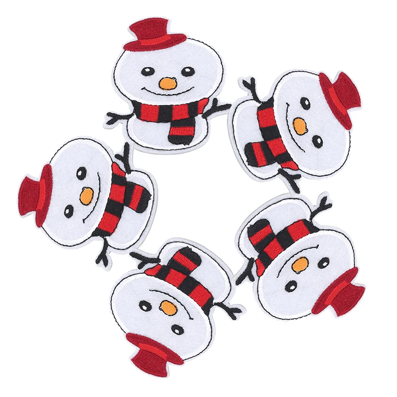 Мультяшные нашивки для одежды наклейки в виде Санты ткань на Аппликации значки с