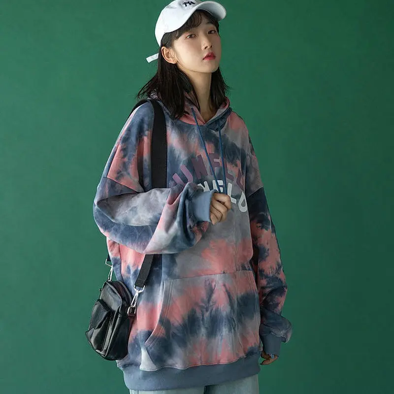 

Женские толстовки с принтом надписи, тонкие весенне-осенние свитера с длинным рукавом и капюшоном, модная женская одежда в Корейском стиле