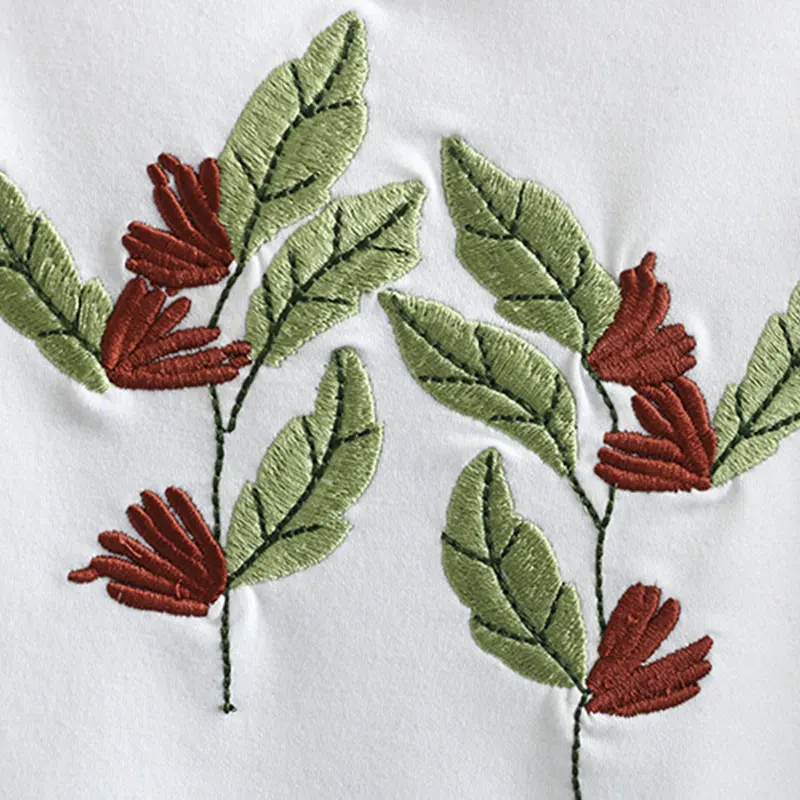 

Loose Sweatshirt 2020 Women's Casual Leaf Embroidery Lace Sleeve Pullover Sweatshirt Top Blouse For Female Plus Size