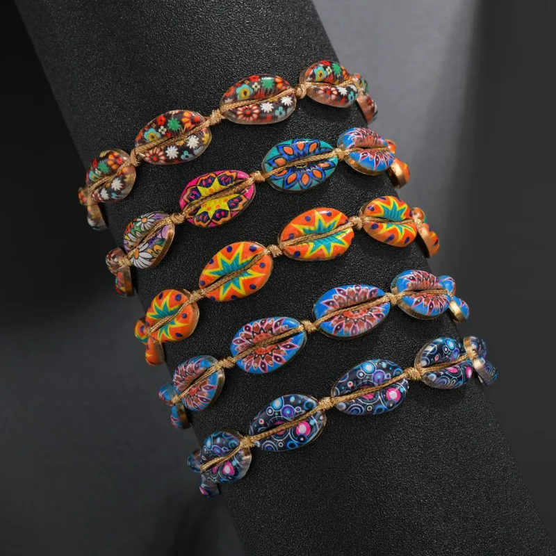 Новые богемные цветные красочные струйные браслеты для женщин панк 5 цветов