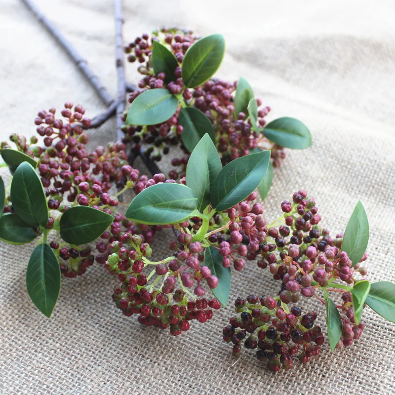 Новая ветка ягод искусственный цветок пластиковое искусственное растение для