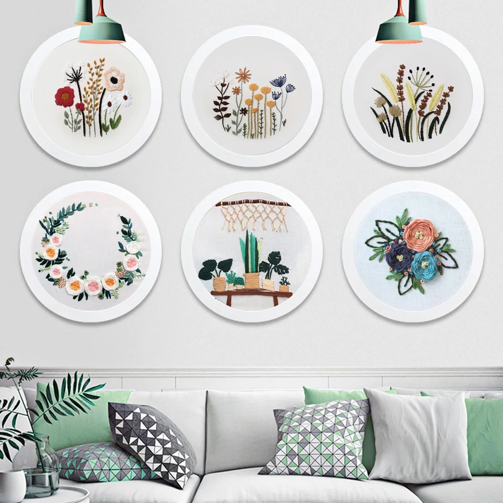 DIY Набор для вышивания обруч цветок растение свадебная брошь узор вышитая