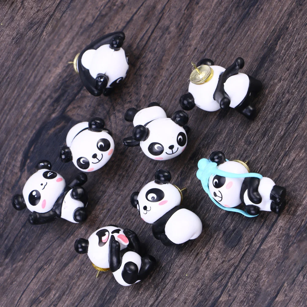 

8 Pcs Panda Thumbtacks Cartoon Drawing Pin Push Pin Set for Maps Calendar