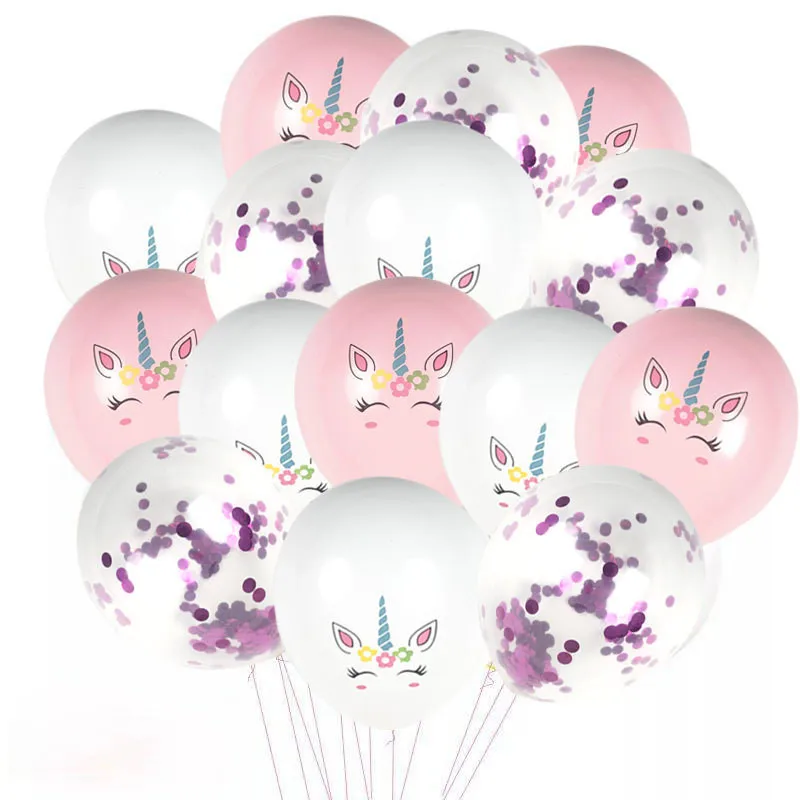 

Набор красочных латексных воздушных шаров в виде единорога для украшения детского дня рождения