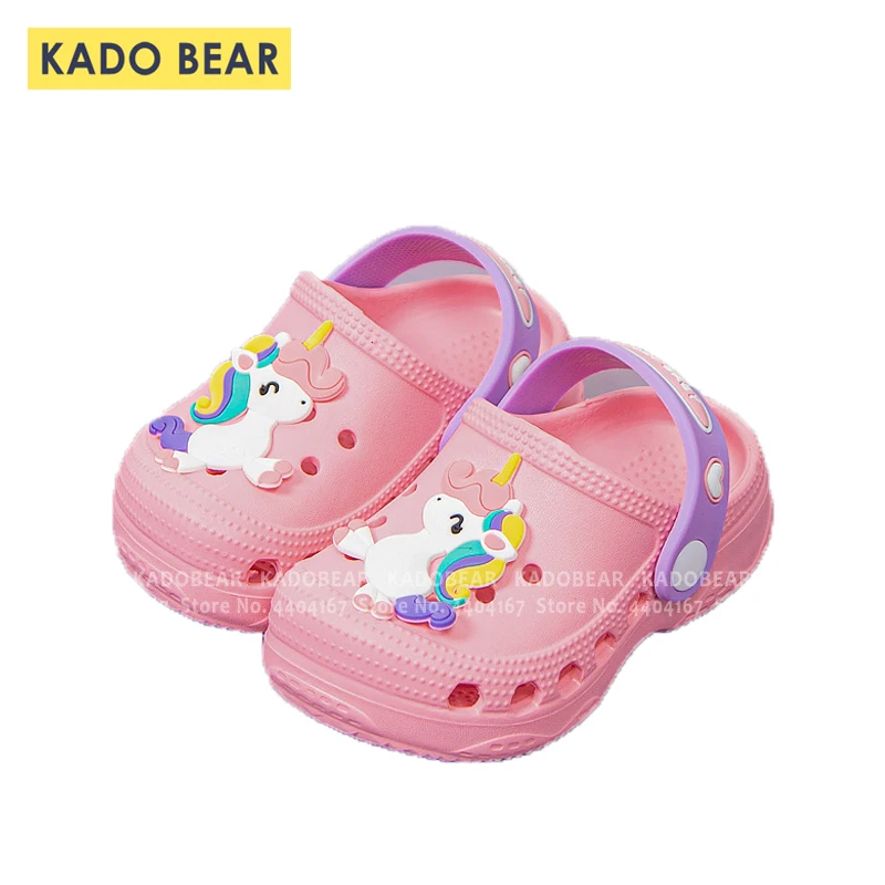 Шлепанцы для девочек и мальчиков мультяшный единорог пляжные сандалии тапочки