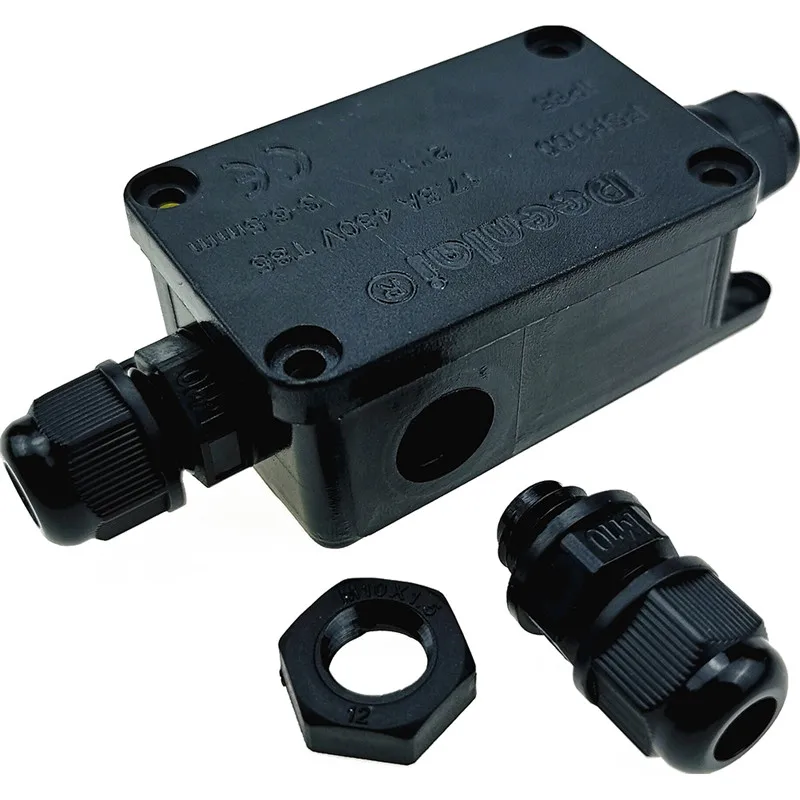 

IP68 Waterproof Connector I Shape 250V 13A Wire Straight Connector Quick Wiring Waterproof Connector Outdoor