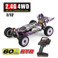 wltoys new 2 4g racing rc car 60 kmh metal chassis 4wd road drift electric rc cars remote control toys for adults kids 124019