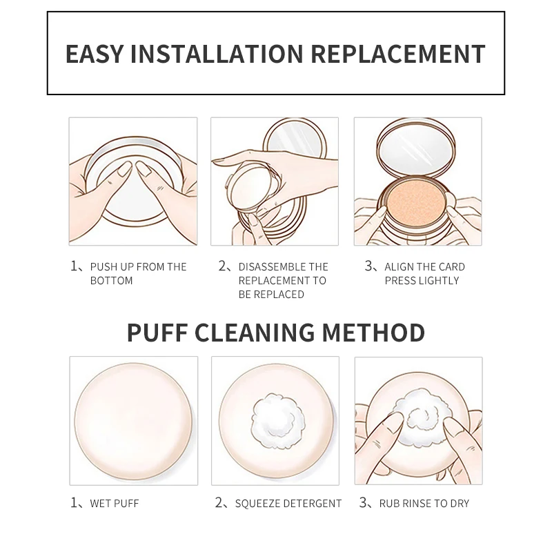 

CC Cream Face Make up Air Cushion Moisturizing Foundation Air-permeable Natural Brightening Makeup Moisturizing Cushion BB Cream