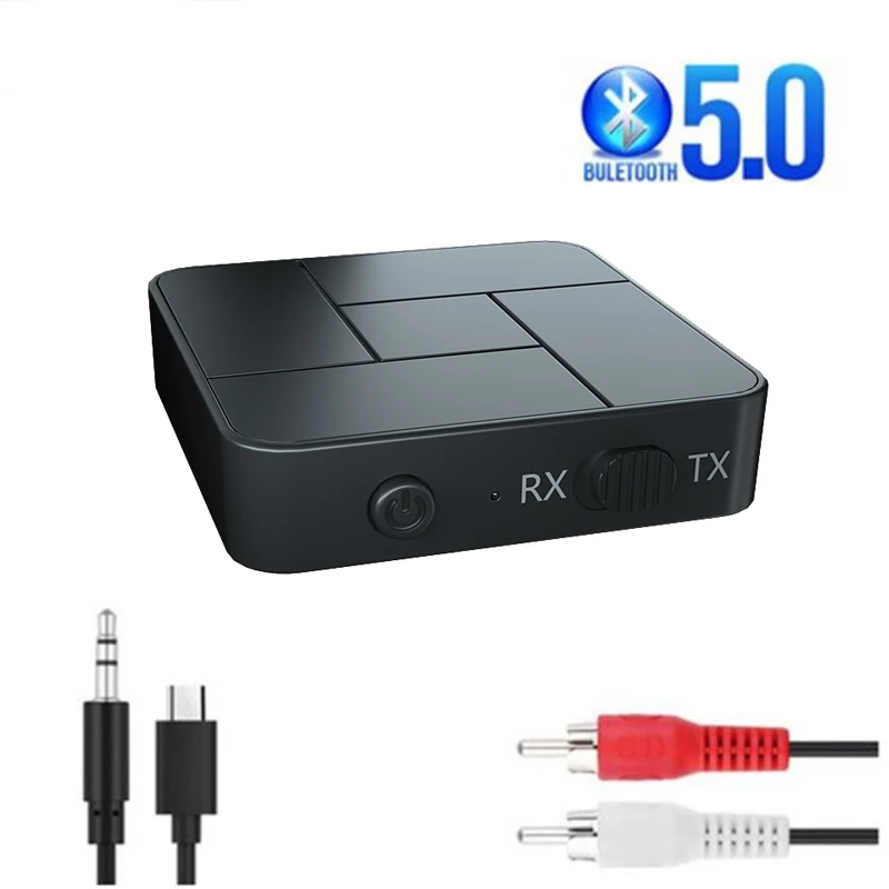

Приемник-передатчик Bluetooth 5,0, 3,5 мм, 3,5 AUX-разъем, RCA USB-ключ, беспроводной аудио адаптер, гарнитура для звонков, для ТВ, ПК, наушников