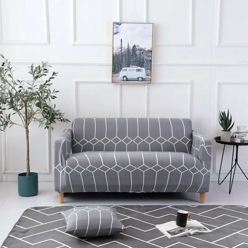 Sofa-slipcover плотная обертка все включено скольжению секционный эластичный Полный угловой диван крышка l-образный диван 1/2/3/4 местный 1 шт - Цвет: Blog
