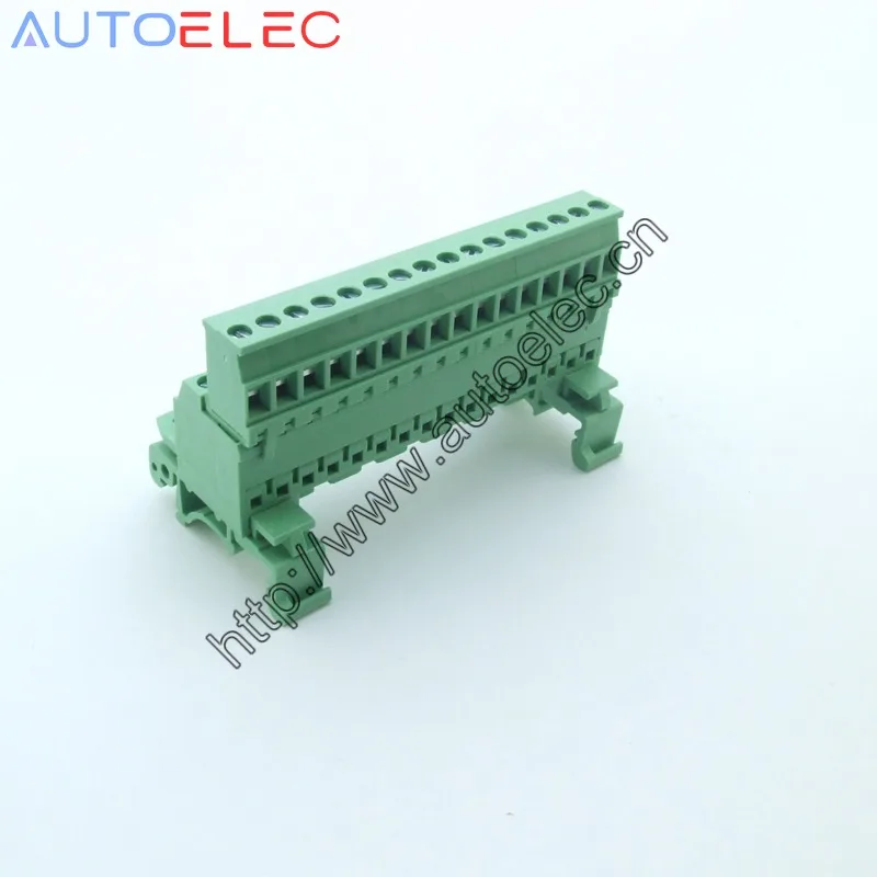 

10pcs Pitch 5.08mm 16pin Screw Plug-in Terminal Blocks connector NS35mm Din Rail Mounting instead of NO: UMSTBVK 2.5/ 16-G-5.08