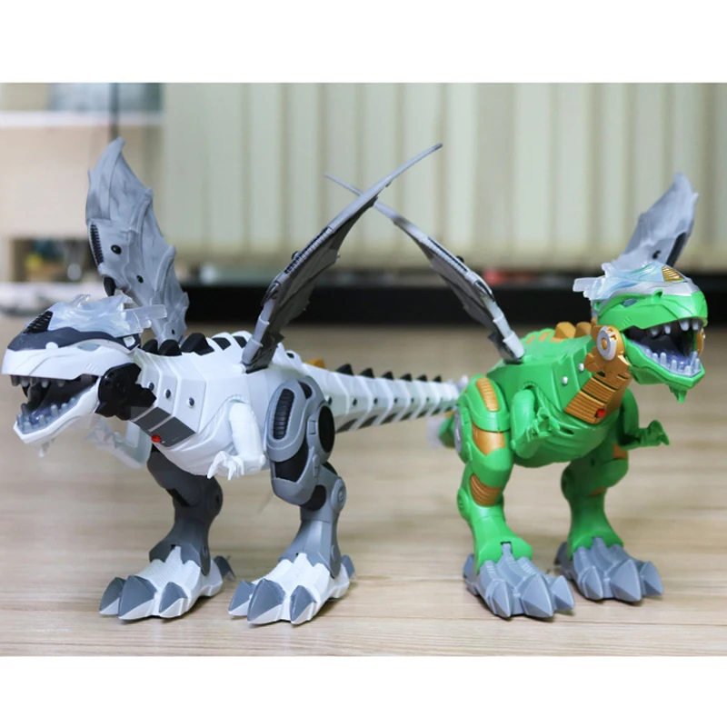 Электронная игрушка большой ходячий дракон игрушка-распылитель для дыхания и