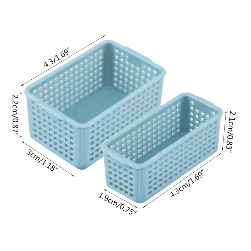 

J2FF 2 Pcs 1:12 Dollhouse Accessories Mini Plastic Storage Baskets Miniature Simulation Furniture Model Kids Pretend Play Toy