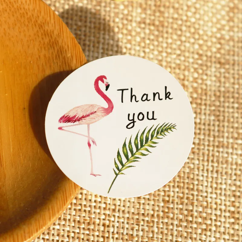

108 шт. Фламинго наклейка для запечатывания спасибо стены стикеры сделай сам коробка подарка упаковывая бумажный ярлык для свадебных сувени...