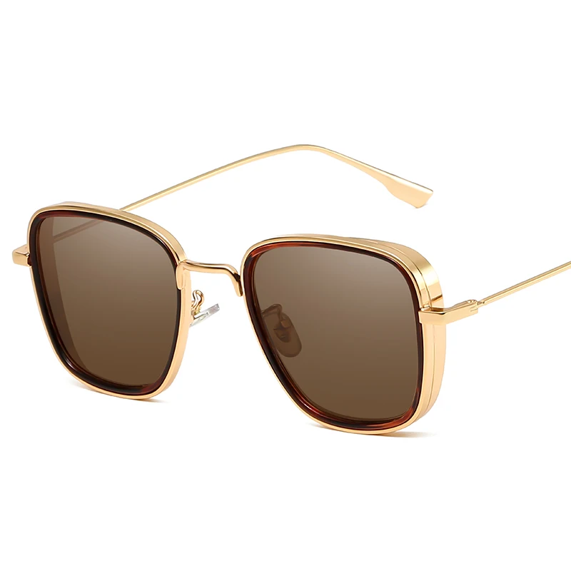 Модные Металлические поляризованные солнцезащитные очки в стиле панк стимпанк