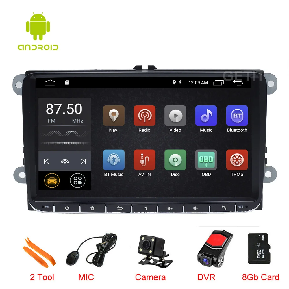 " Android 10 Автомагнитола Стерео gps навигация для VW Skoda Octavia Golf 5 6 Touran Passat B6 Jetta Polo Tiguan