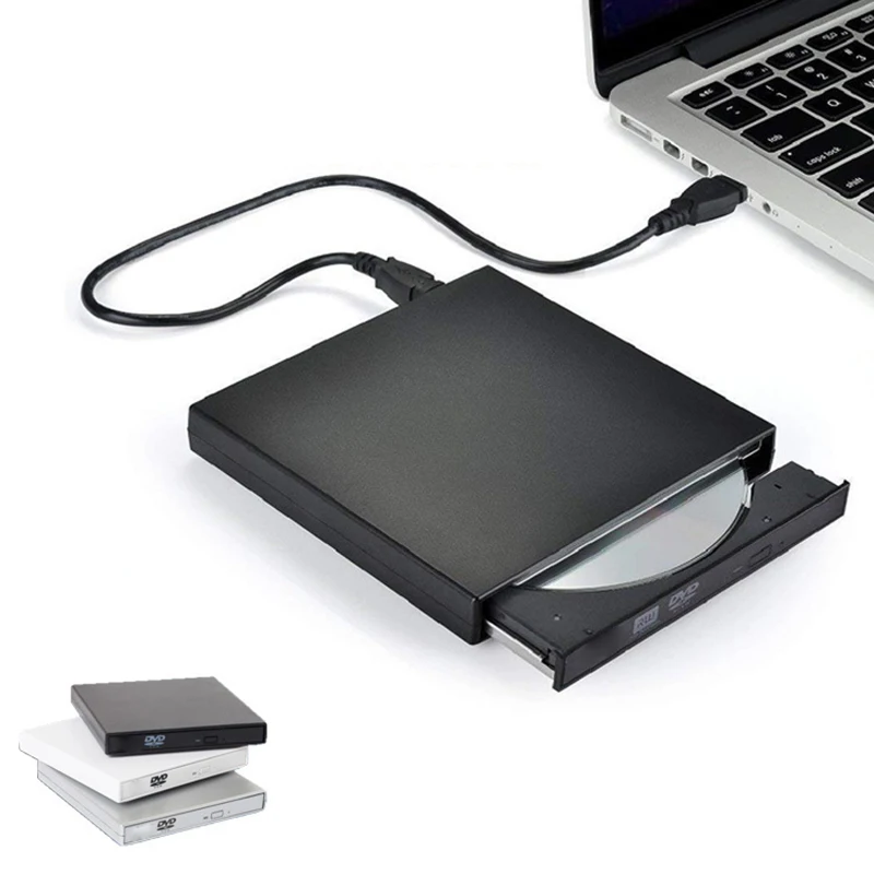 Тонкий внешний оптический привод USB 2 0 DVD комбинированный rom плеер CD RW горелки