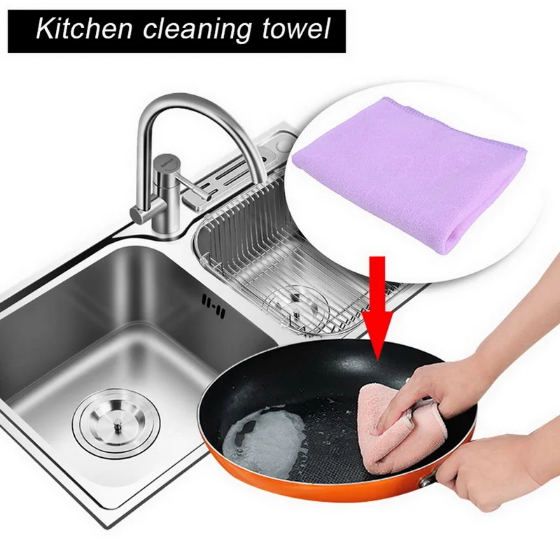 1 шт. 30*70 см полотенце для рук кухни Фиолетовый Синий Желтый цвет чистящие
