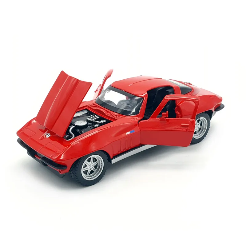 Масштаб 1:32 для Chevrolet Corvette C2 роскошные Литые металлические классические модели
