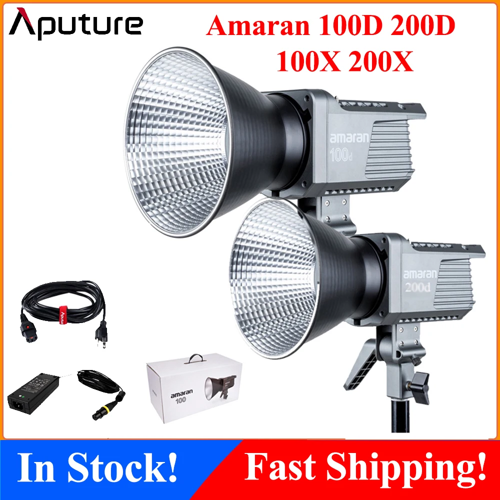 

Aputure Amaran 100D 200D 100X 200X Studio Light 5600K 2700-6500K 100W 200W Photography Lighting For Camera Video Photo Light