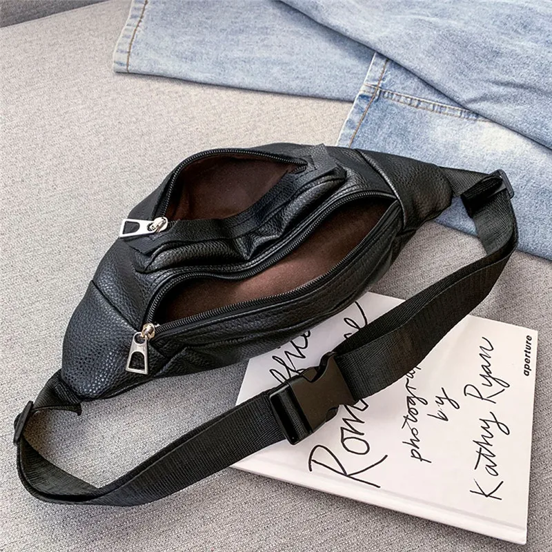 Сумки через плечо для унисекс поясная нагрудная сумка из искусственной кожи