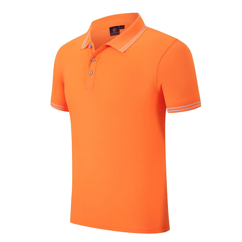 

Summer Mercerized Cotton Lapel Short Sleeve Men's Polo Shirt Custom Work Clothes Activity Advertising T-shirt Logo