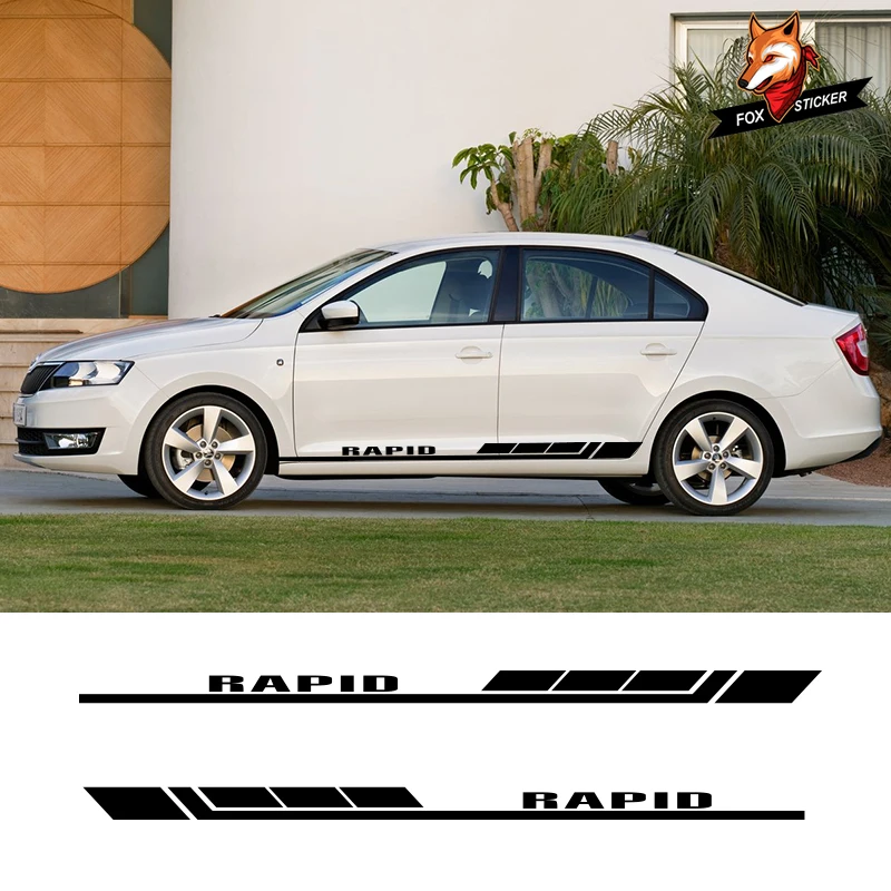 2 шт. Автомобильная длинная полоса боковая наклейка для кузова самодельная