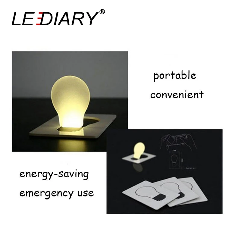 LEDIARY 10 шт. хит продаж портативная Светодиодная лампа для карт/мини в форме