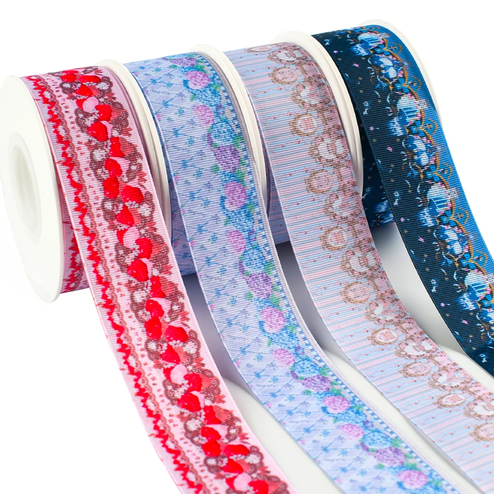 Тесьма с принтом вишни корсажная лента клубничным цветком 5 ярдов для рукоделия