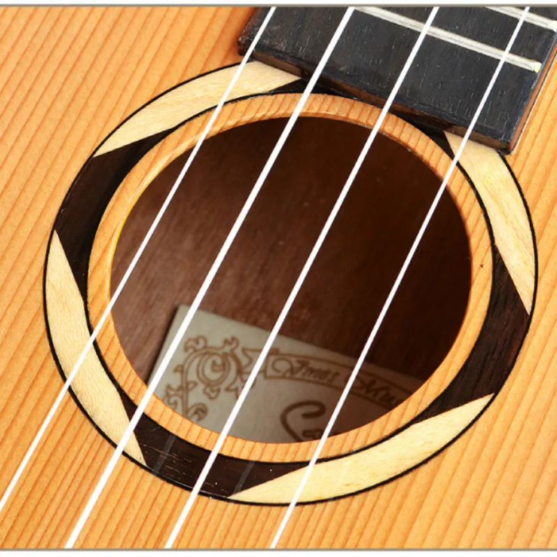 Укулеле 24 дюйма однотонная кедровая Мини электрическая концертная акустическая