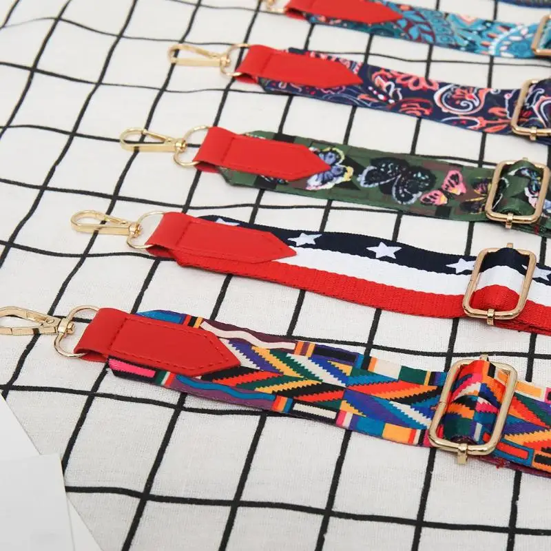 Сумка на плечо, ремешок, ручка, разноцветный этнический стиль, широкая, на плечо, замена ремней, на плечо, вешалка, ручной ремень, женские сумки, аксессуары