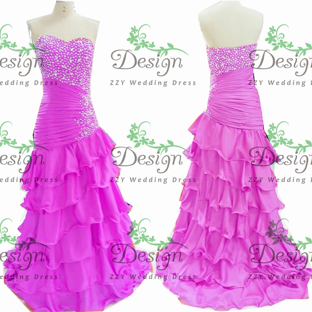 

Romantic Sweetheart Neckline Formal Evening Dresses For Women Wedding Sheath Sequins Beading Custom-Made Sweep Train Prom Dress