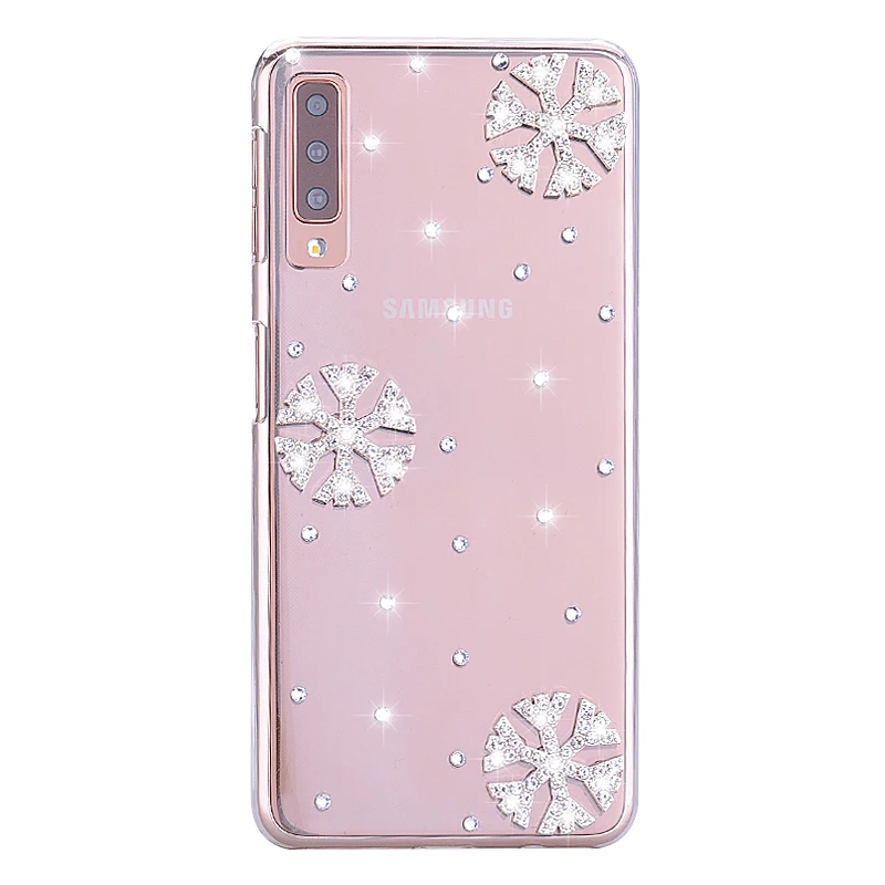 Bling Diamond Cases For Samsung Galaxy Xcover 4 A5 A7 A3 2017 c5 c7 c9 pro M40 M30S M20 J4 A2 J2 Core Christmas snowflake cover |