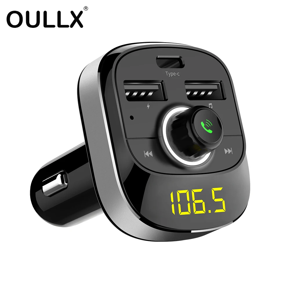 OULLX Bluetooth автомобильный комплект беспроводной fm передатчик громкой связи A2DP