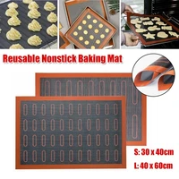 oven sheet liner silicone non stick baking mat for cookie biscuitpuffeclair rolling dough heat resistant pastry mat tool