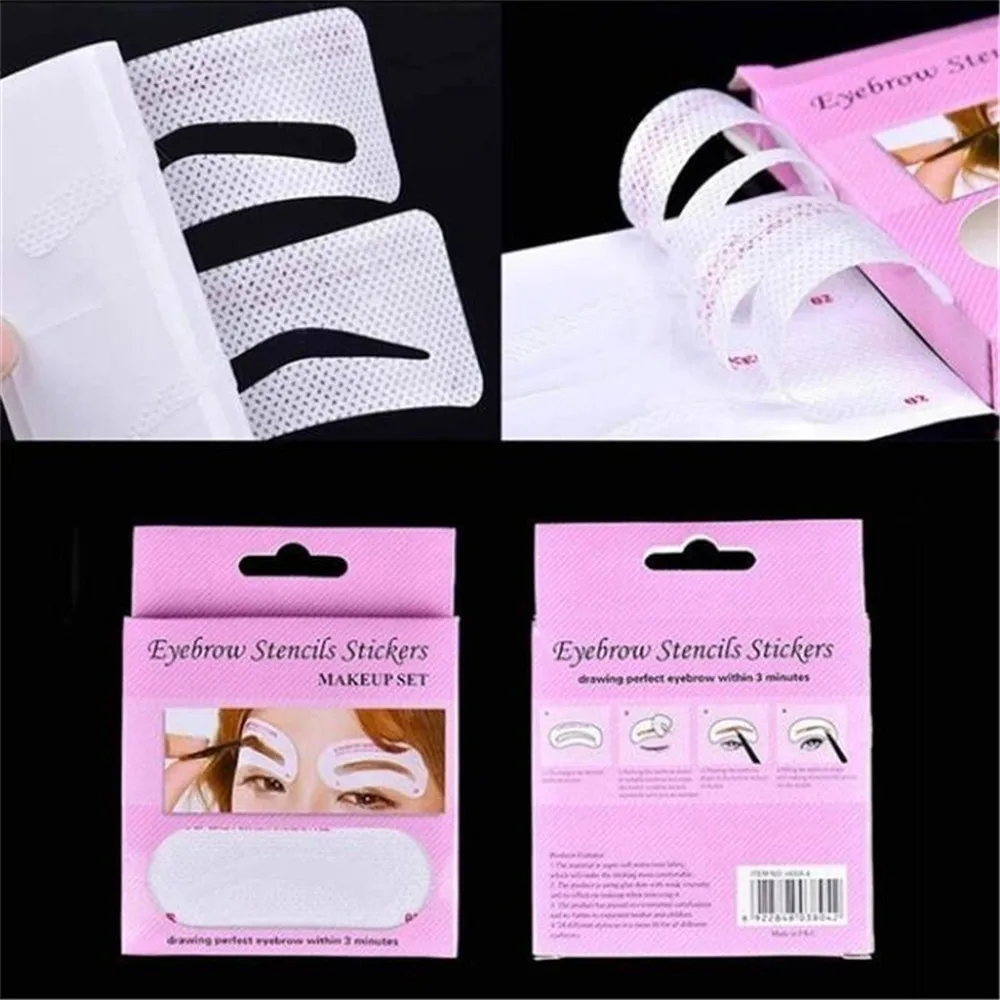12/24 пар одноразовых нетканых тканей Моделирование бровей шаблон для ухода за