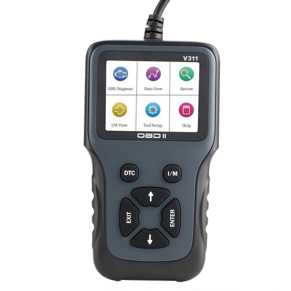 

8-36 в V311 OBD2 сканер считыватель кода неисправности автомобиля цветной экран Автомобильный диагностический инструмент с отображением формы с...