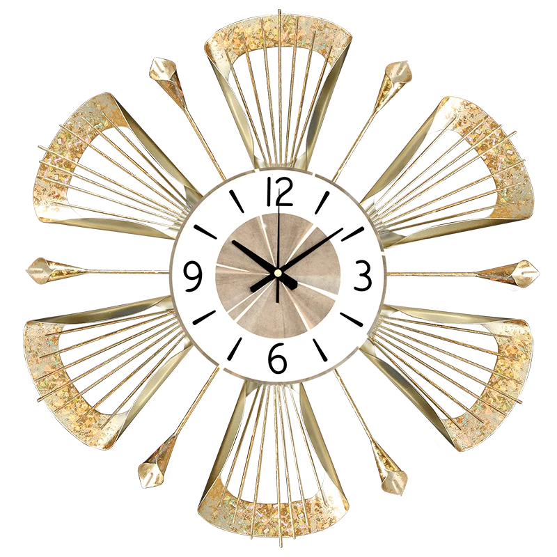 

Fashion 3D metal Wall clock living room fashion creative simple clock modern light luxury art Nordic home dining room decoration