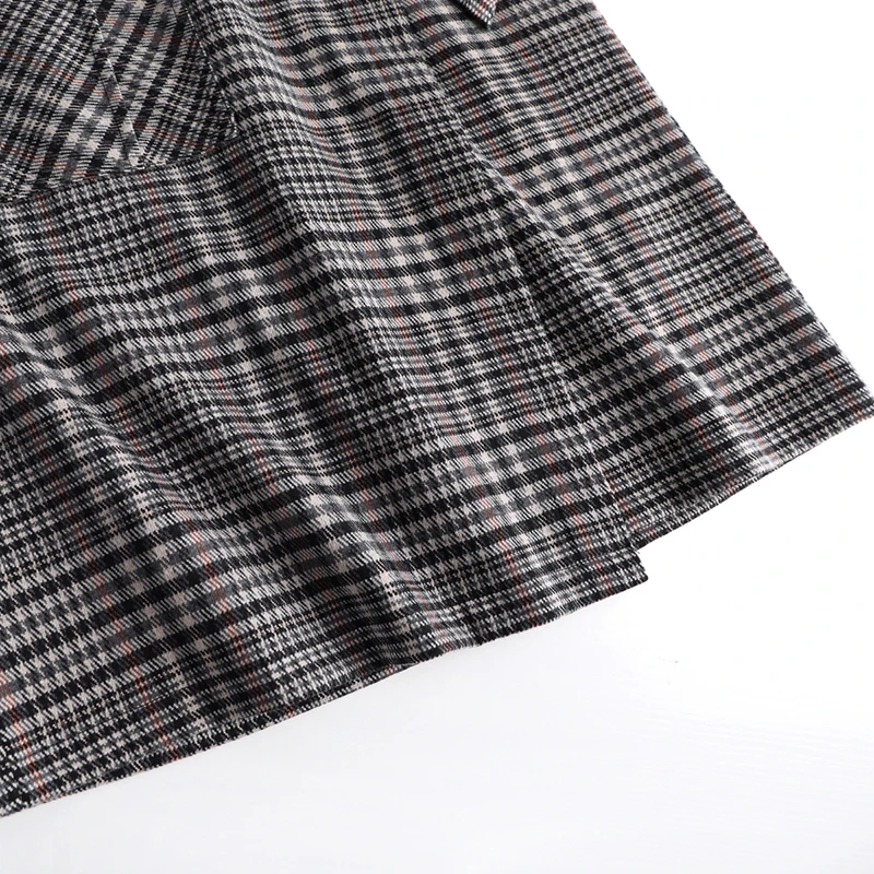 

SHINYMORA 2020 Autumn&Winter New Plaid Vintage High Waist Skirt ladies Hips-wrapped Pocket Slim Fashion Casual Women Skirt
