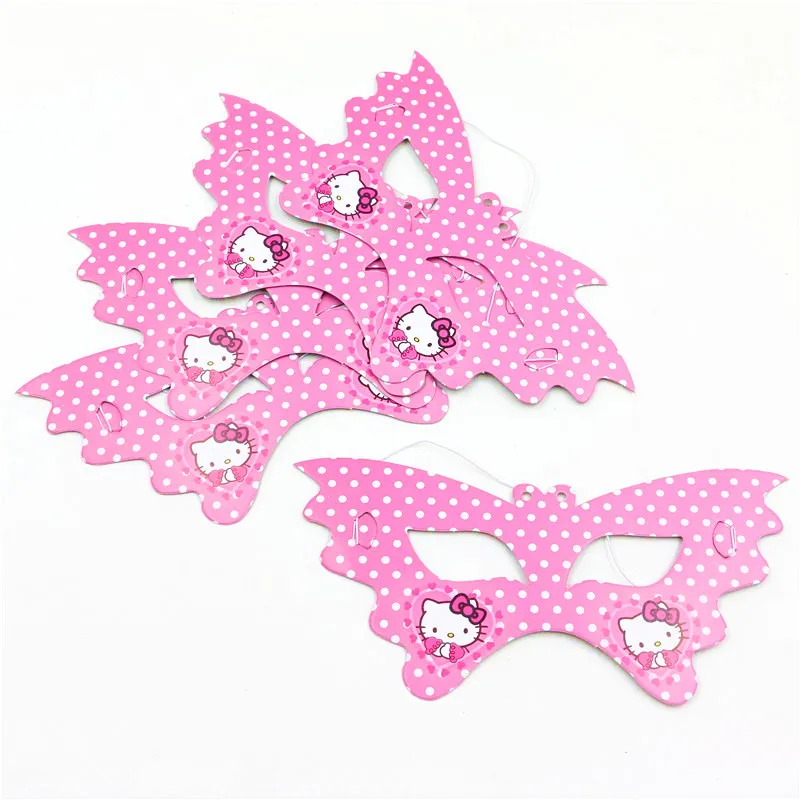 Masks-10pcs 1 шт., розовый рисунок hello kitty, 108*180 см, для украшения дня рождения, Детские вечерние принадлежности, одноразовая посуда, скатерть для душа ребенка - Цвет: Masks-10pcs