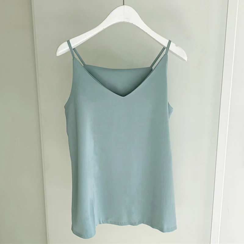 Женский костюм-двойка с V-образным вырезом однотонный топ без рукавов и